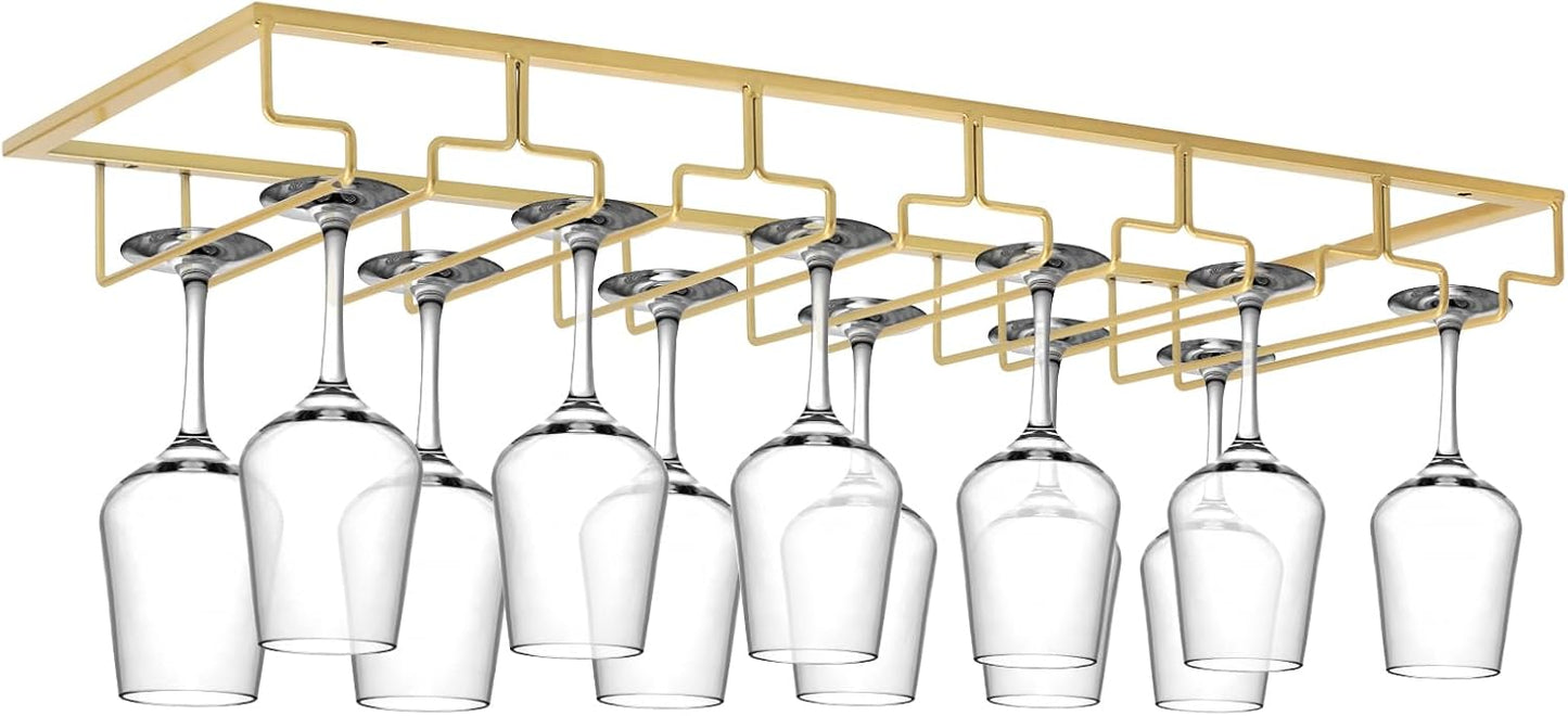 Xverycan Wine Glass Rack Under Cabinet for Stylish Storage