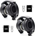 SAHARIE Infrared Headphones for Car DVD - 2 Pack Wireless Set