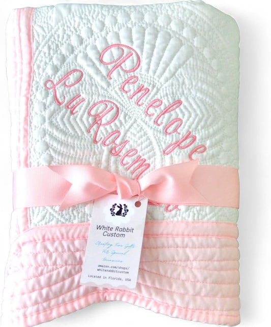 Personalized Baby Bed Blanket Quilt by Generic for Newborns