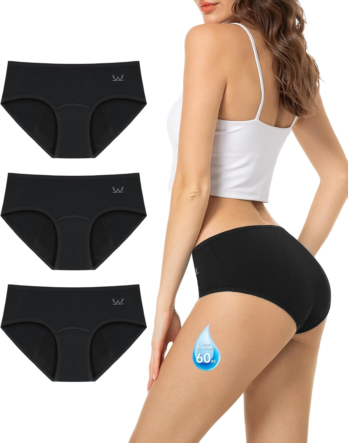 TANSTC Period Underwear for Women Heavy Flow Leakproof Panties