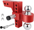 Adjustable Trailer Hitch Ball Mount with 6in Drop/Rise - Durable Tow