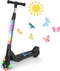 SISIGAD Electric Scooter for Kids Ages 6-12 - LED Light-Up Deck