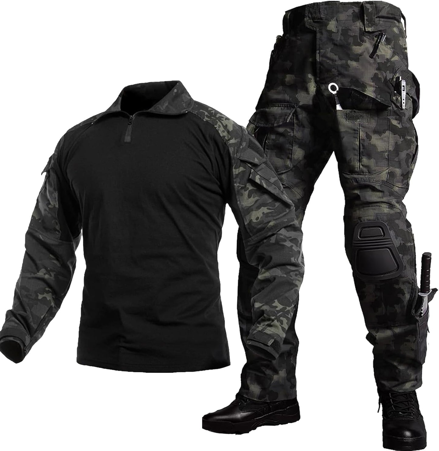 Mens G3 Combat Uniform Set Tactical Shirt and Pants for Outdoor