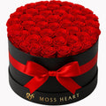 50 Preserved Roses in Round Box - Long-Lasting Eternal Bouquet