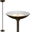 Torchiere Floor Lamp Antique Bronze 24W LED, 3000K Dimmable - Bright