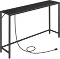Console Table Narrow Sofa Table 43.3 Entrance Table with Power Station