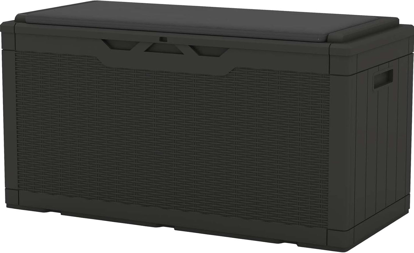 100 Gallon Resin Deck Box for Outdoor Storage and Seating