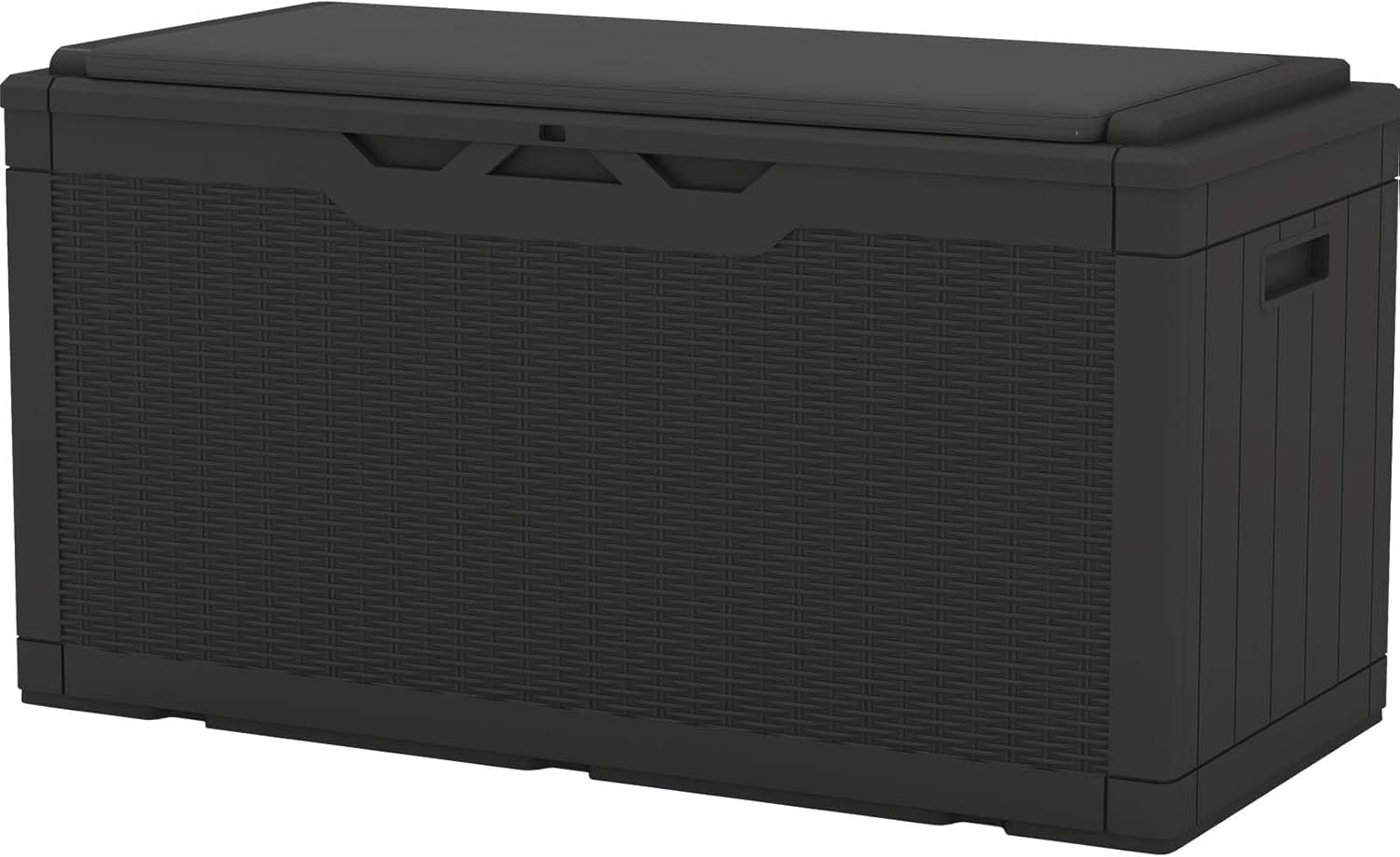 100 Gallon Resin Deck Box for Outdoor Storage and Seating