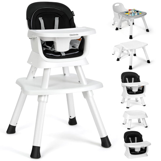 Cowiewie 8 in 1 Baby High Chair for Growing Toddlers and Babies
