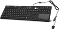 Wired Silicone Washable USB-A Keyboard with Touchpad - Dustproof