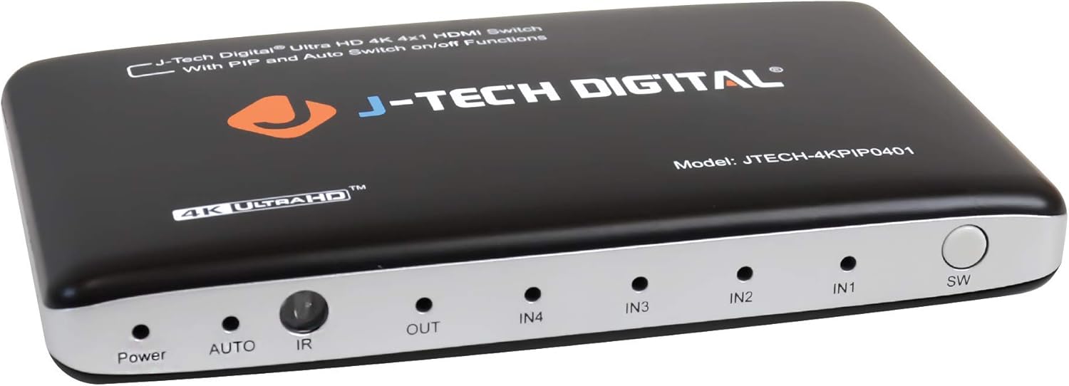 J-Tech Digital 4K@30Hz 4-Port HDMI Switch with PiP Features