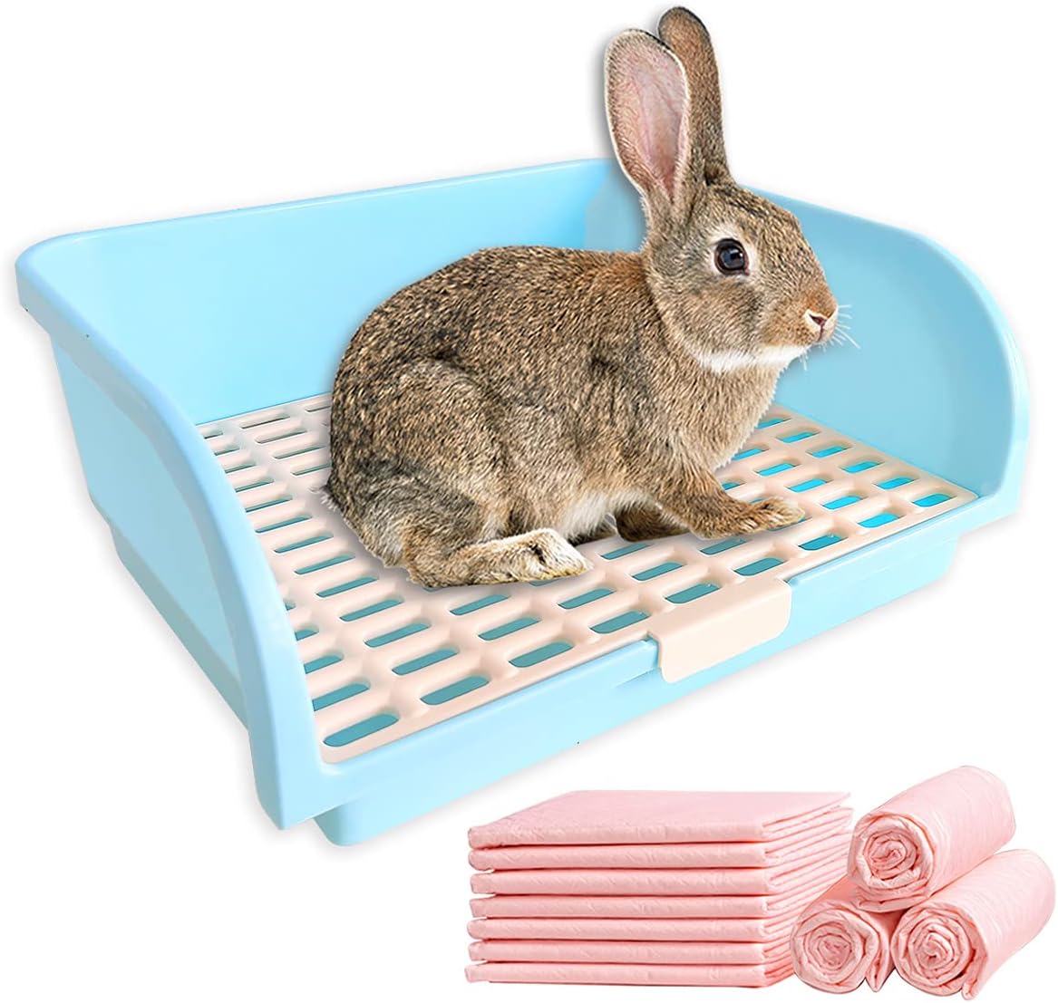 Large Rabbit Litter Box for Small Animals - Perfect Potty Trainer