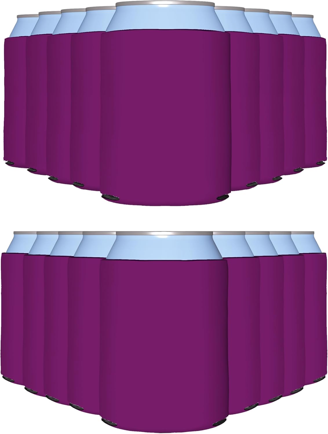Fuchsia Blank Can Cooler Sleeves - Customizable Insulated Foam