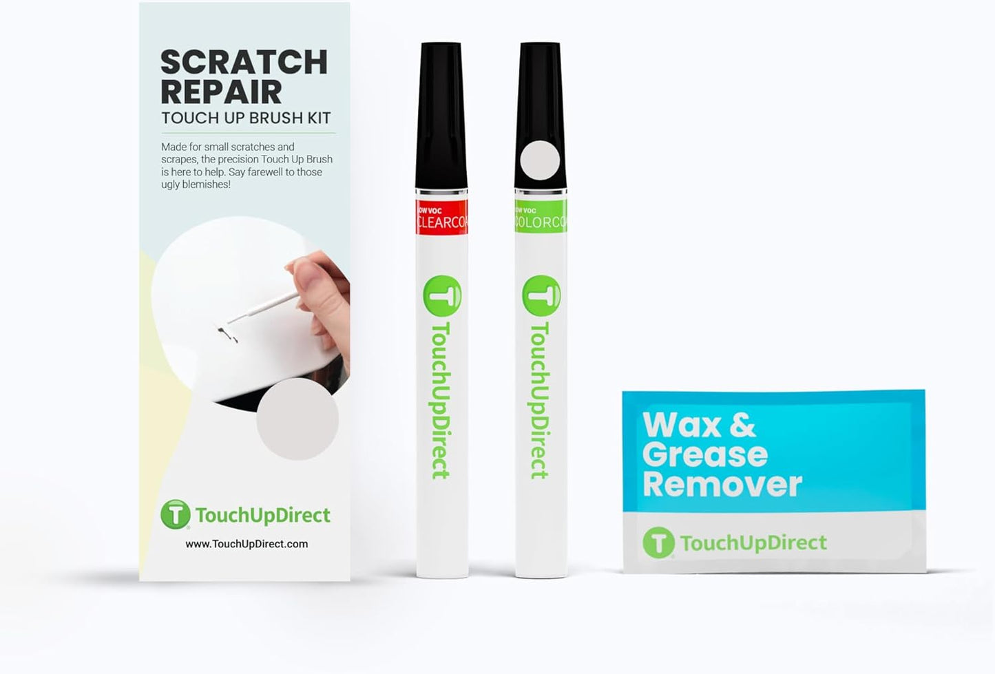 TouchUpDirect Bright Silver Metallic Scratch Repair Paint Kit