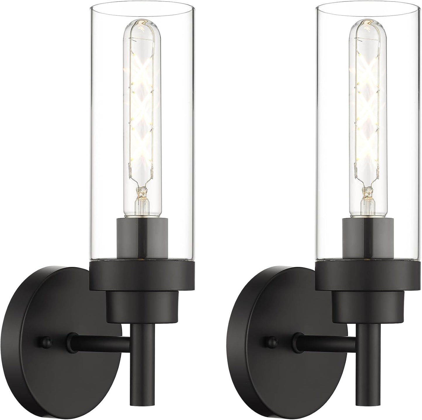 Emak Black Wall Sconces Set of Two for Modern Home Decor