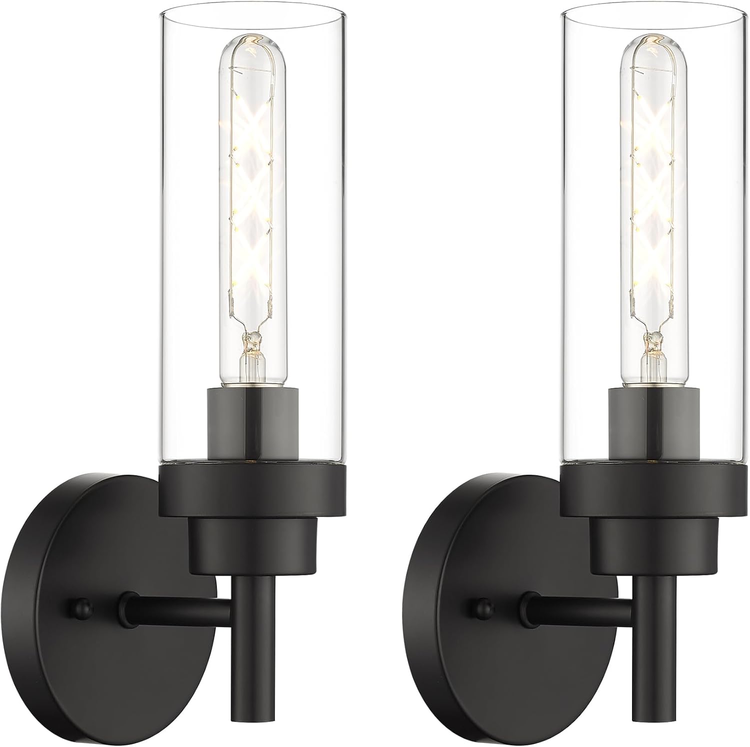 Emak Black Wall Sconces Set of Two for Modern Home Decor