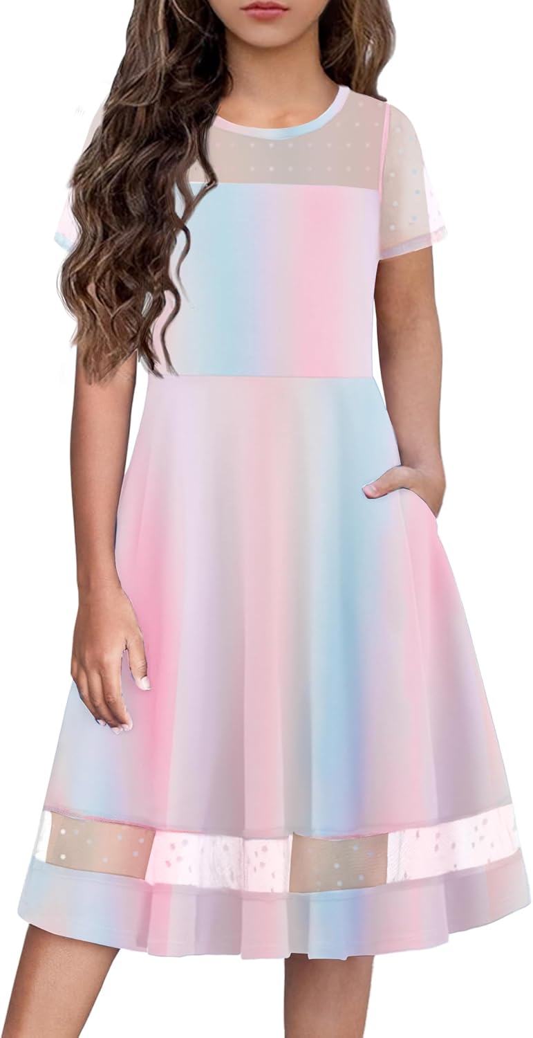 Arshiner Tween Girls Dress with Pockets for Parties and Events