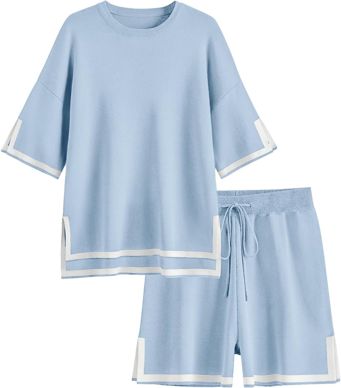 Ekouaer Womens Knit Lounge Set for Cozy Relaxation and Style