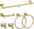 TQKAG Brushed Gold Bathroom Hardware Set 6-Piece - Durable