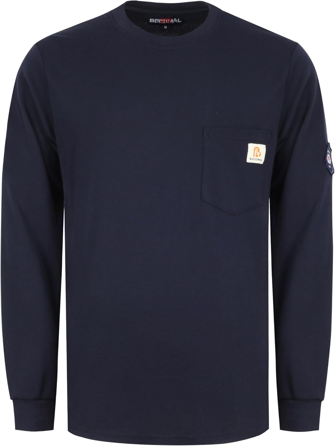 BOCOMAL FR Shirts Lightweight Classic Crew Long Sleeve Safety Wear