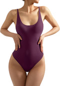 SUUKSESS Women Scoop Neck Thong Bodysuit - Backless Cami Top Sexy