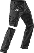 CQR Men's Convertible Cargo Tactical Pants - Lightweight, Water Tesla