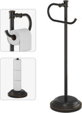 BESy Free Standing Toilet Paper Holder with Storage and Towel Bar