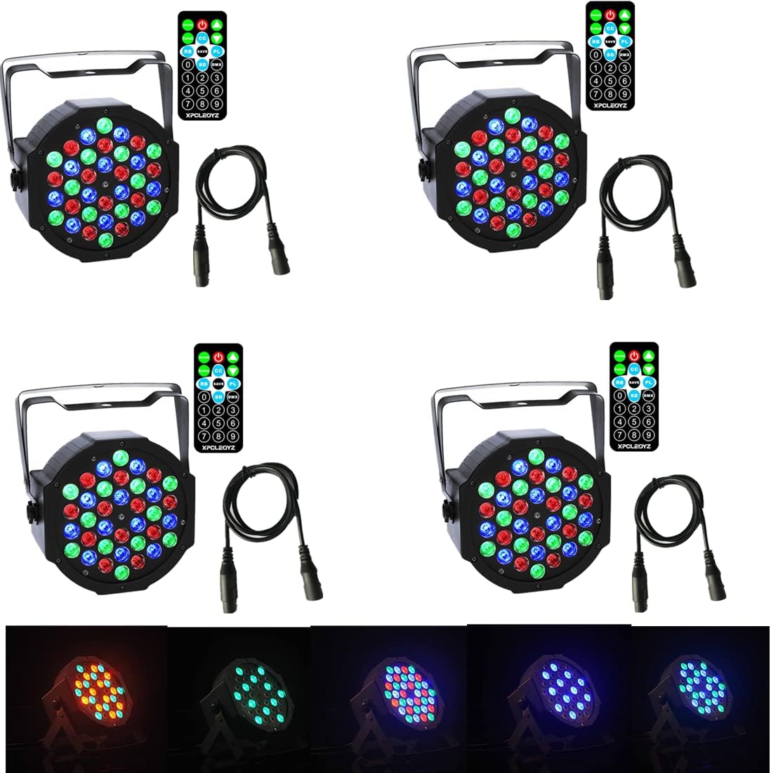 LED Up Lighting 36x1W RGB Stage Light for Parties and Events