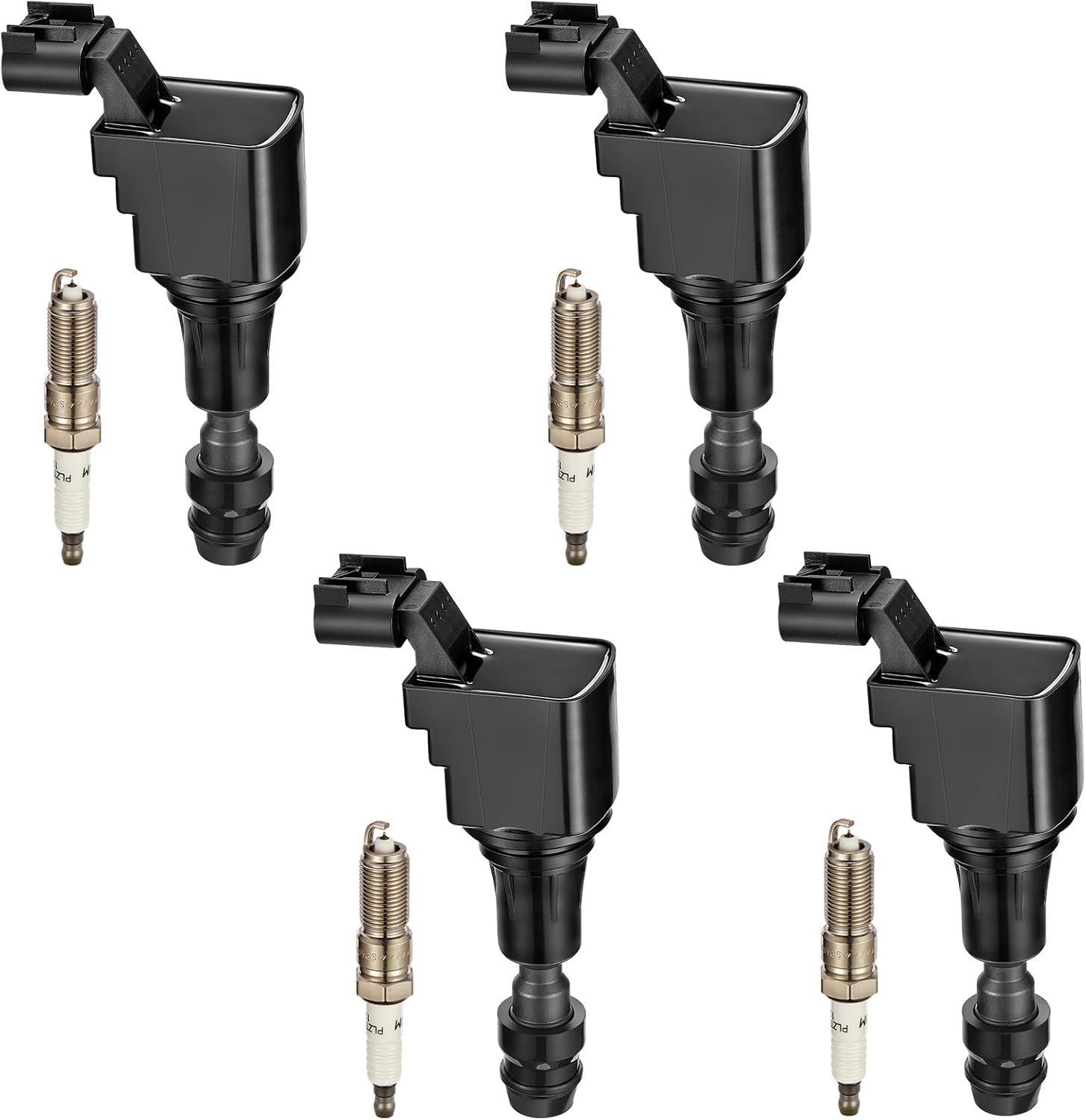 BDFHYK Ignition Coil Pack UF491 and Iridium Spark Plugs Set