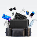 Car Purse Holder Between Seats Organizer - Large Capacity Tissue & Cup