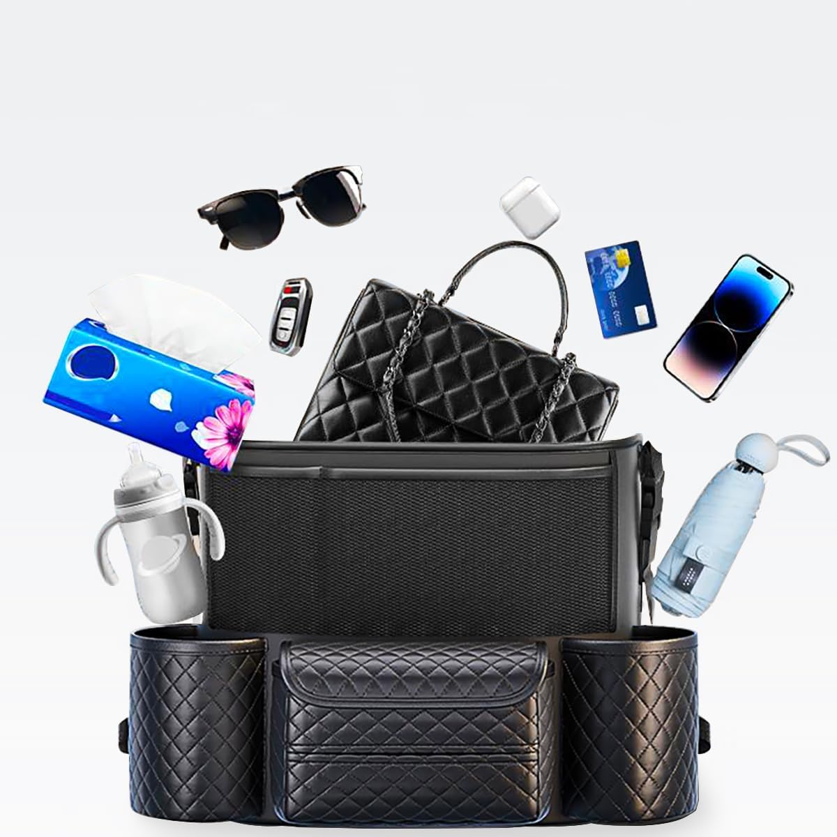 MTGOCHA Car Purse Holder with Tissue Box