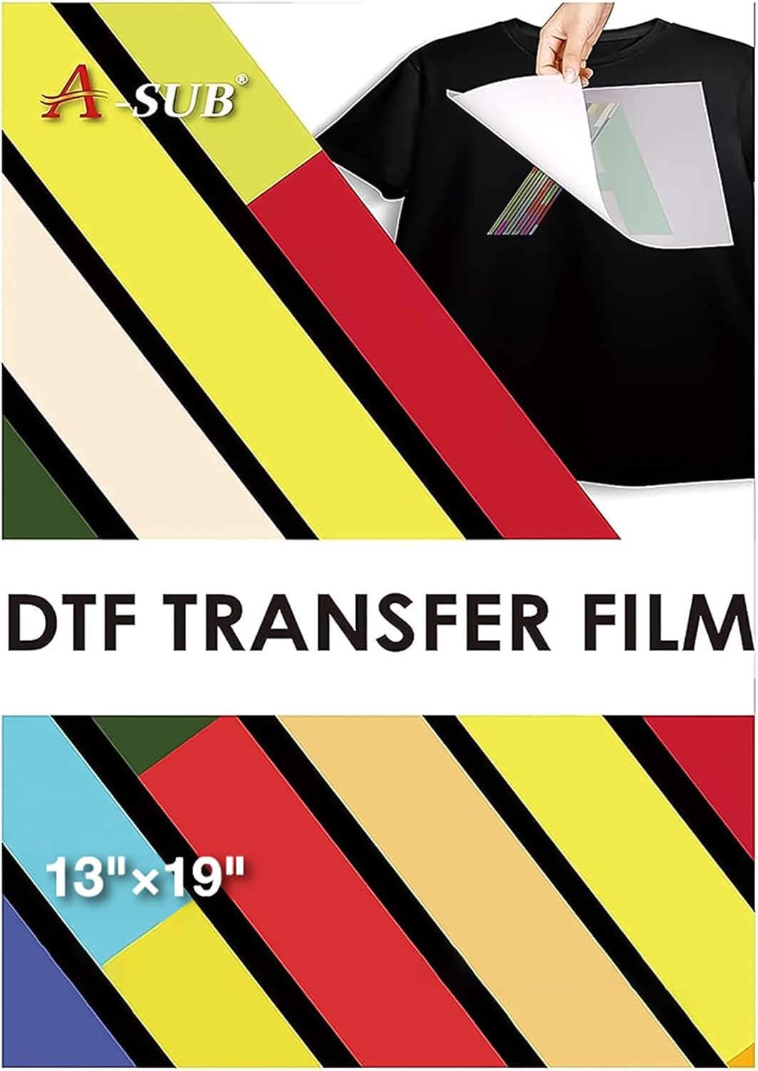 A-SUB DTF Transfer Film 13in x 19in for T Shirts and Fabrics