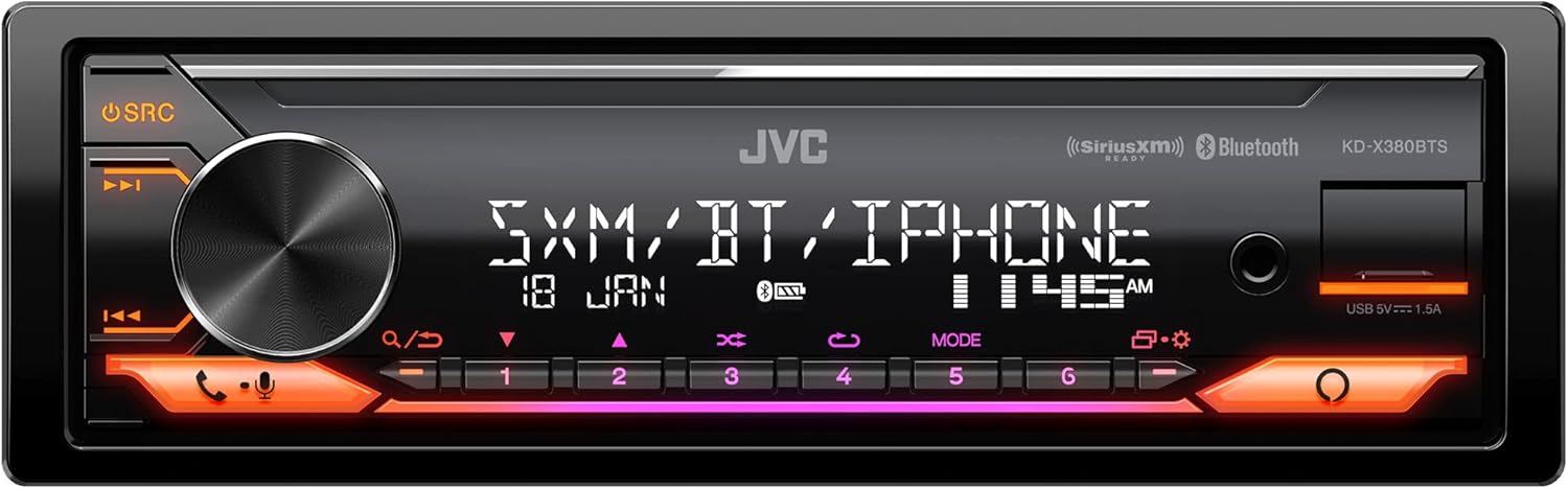 JVC KD-X380BTS Digital Media Car Receiver with Bluetooth Features