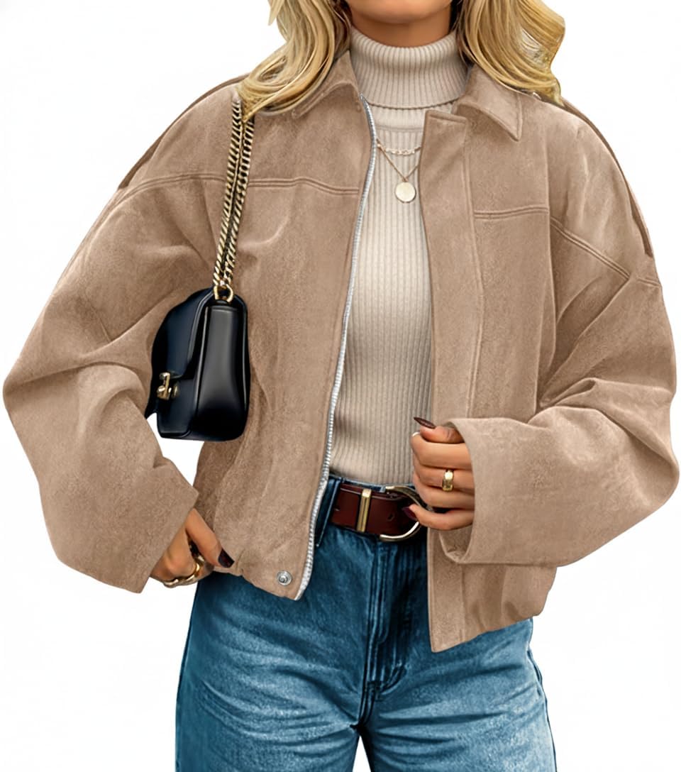 Womens Faux Suede Jackets for Fall Fashion and Winter Style