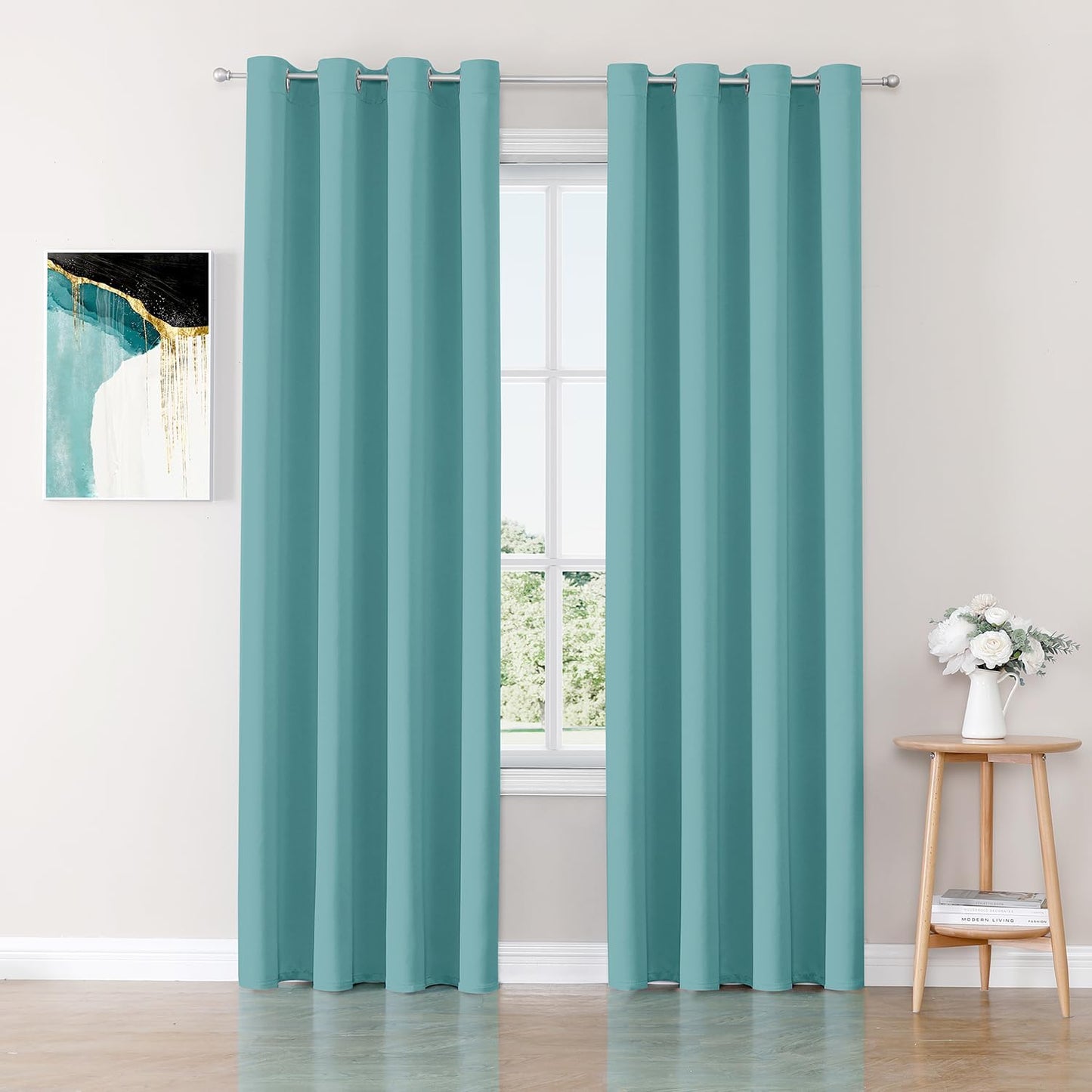 ChrisDowa Blackout Curtains 72 inches Long for Bedroom - 2 Panels