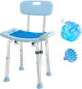 Shower Chair with Back for Elderly Seniors - Heavy-Duty Design
