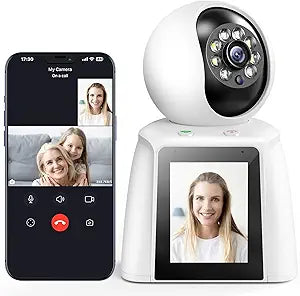 NAZRIO Indoor Video Camera 2K with Two-Way Video and Night Vision