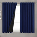 BGment Navy Blue 100% Blackout Curtains 52 x 54 in Panels - Full Room