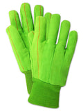 MAGID MultiMaster Double Palm Canvas Gloves, 48 Pairs - Durable Green