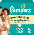 Pampers Swaddlers Diapers Size 5 (132 Count) - Soft, Leak-Resistant