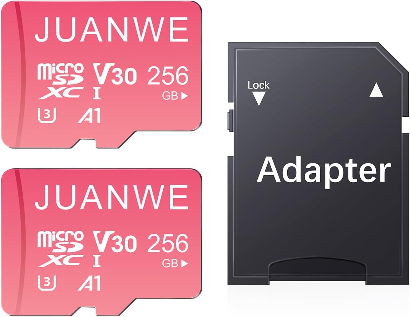 JUANWE 256GB Micro SD Card 2 Pack for Fast Data Transfer