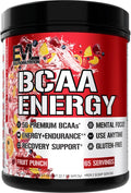 EVL BCAAs Amino Acids Powder - Energizing BCAA Pre Workout