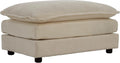 SoarFlash Chenille Sectional Sofa Ottoman Light Coffee - Modular