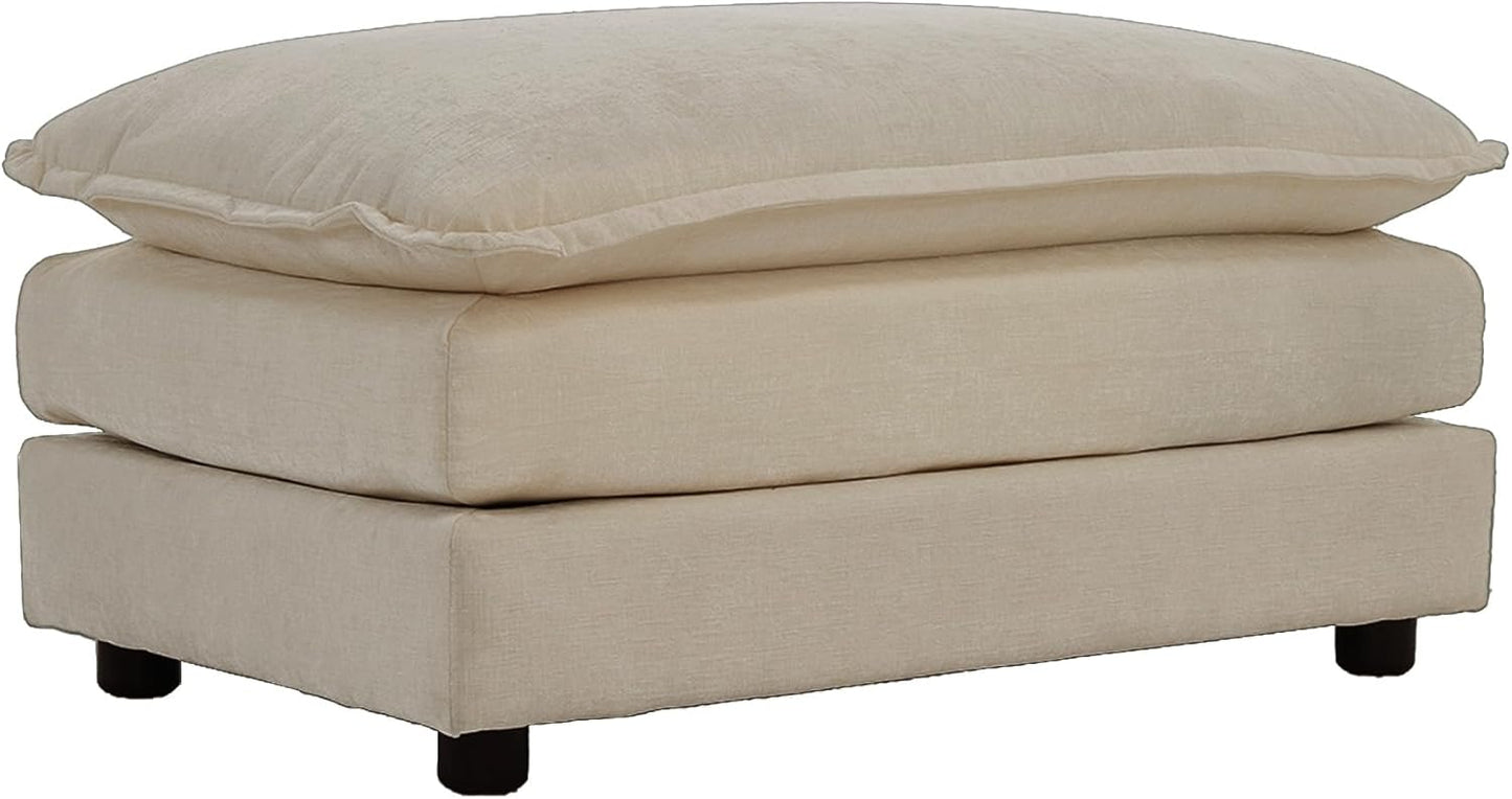 SoarFlash Chenille Sectional Sofa Ottoman for Ultimate Comfort