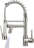 AIMADI Commercial Kitchen Faucet with Pull Down Sprayer - LED Dual
