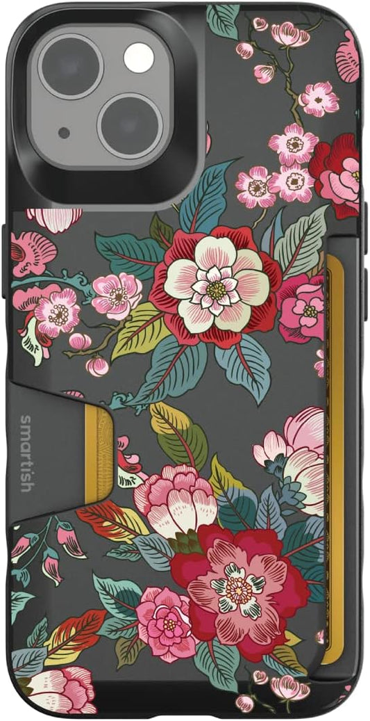 Smartish Vintage Floral iPhone 13 Wallet Case for Protection