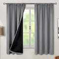 BGment 100% Blackout Curtains 63 in Length Dove Grey - Thermal Noise