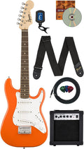 Squier 3/4 Mini Strat Electric Guitar Bundle - Perfect Starter Guitar