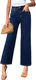Wide Leg Jeans High Waisted Stretchy Ankle Jeans - Flattering Fit Tip