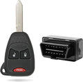 Keyless Entry Remote Kit 3 Button Compatible with Chrysler Dodge Jeep